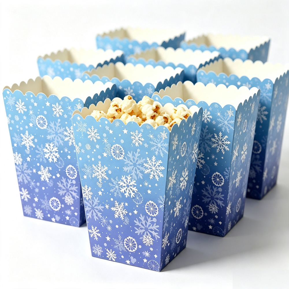 10-50pcs Snowflake Popcorn Box - огляд і ціна Event Party Box