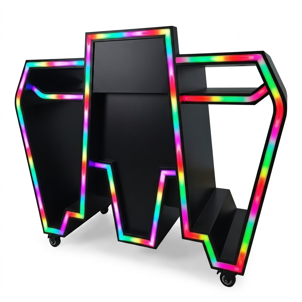 Custom Metal LED DJ Booth Tabl - огляд і ціна Event Suppliers