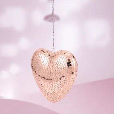 Hanging Heart Disco Ball Decor - огляд і ціна Event Party Shop