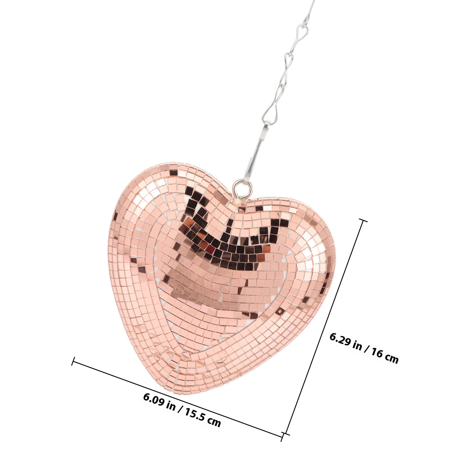 Hanging Heart Disco Ball Decor - огляд і ціна Event Party Shop