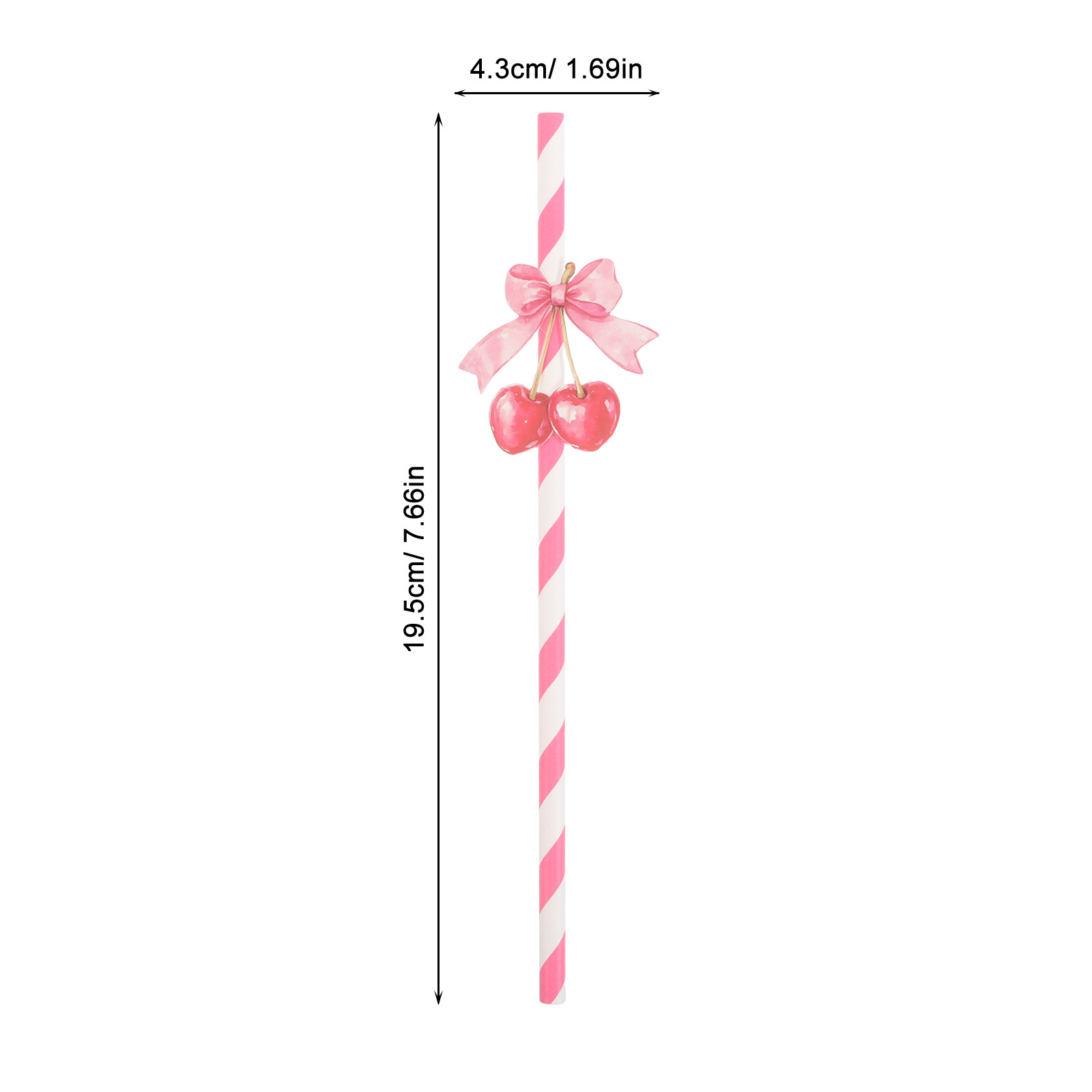 50Pcs Cherry Themed Paper Stra - огляд і ціна Paper Straw Color