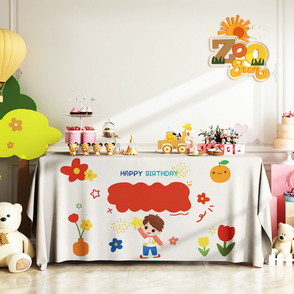 Festive Tablecloth Birthday Pa - огляд і ціна Dessert Table Backdrop